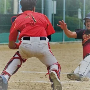 大阪スポーツ祭典 第1回 フォトコンテスト「6/10 間一髪 (ジャイアンズ対山茶花)」