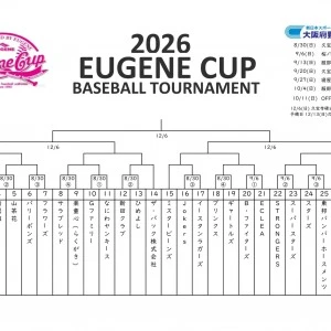 TOPIX：2026年08月19日(水)の投稿「2026年度EUGENECUPトーナメント表掲載しました。」